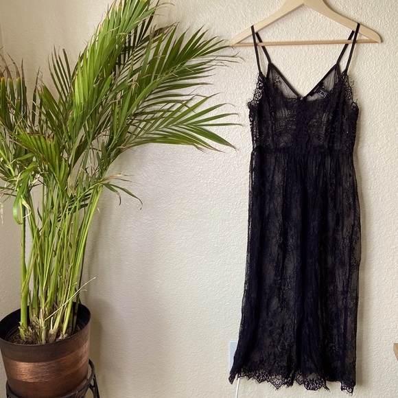 Lace Midi Length Dress - Picture 2 of 4